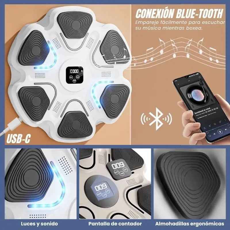 PowerBeat™ Boxeo: Ejercítate con Música y Luces LED | Envío a Colombia