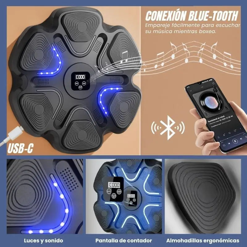 PowerBeat™ Boxeo: Ejercítate con Música y Luces LED | Envío a Colombia