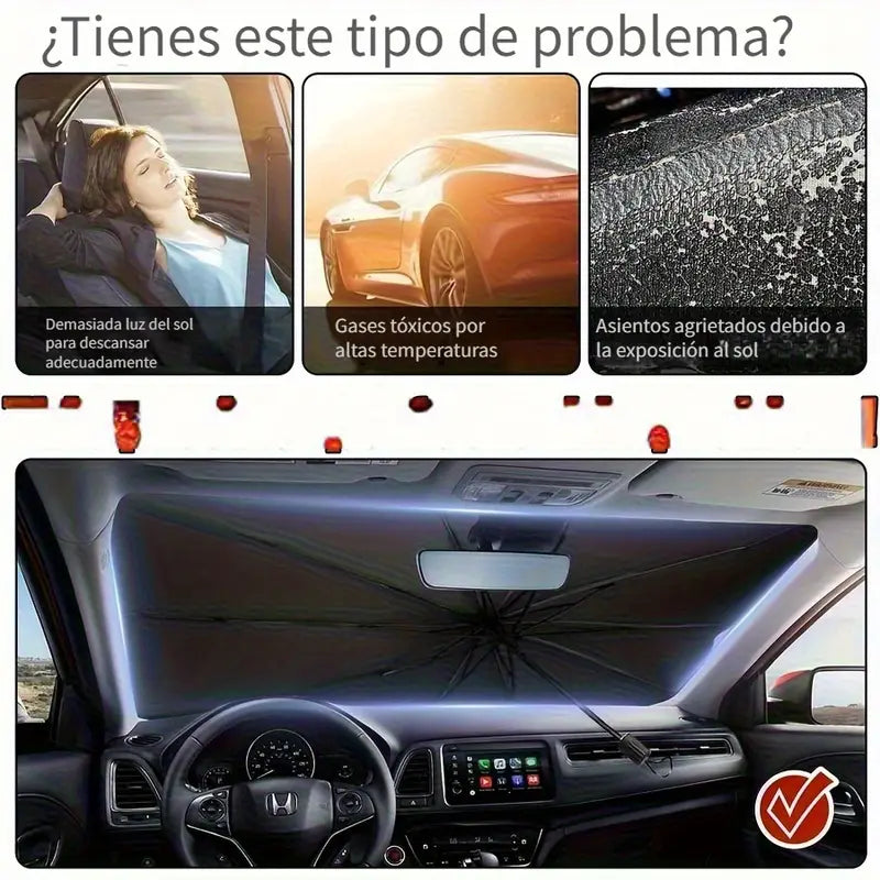 ¡ADIÓS VOLANTE QUEMADO! 🛡️ Parasol Anti-UV para Autos - 20°C Menos al Instante | Pago Contra Entrega + 50% OFF