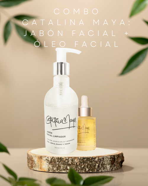 Combo Catalina Maya: Jabón Facial 250 ml + Óleo Facial 30 ml | Glow y suavidad